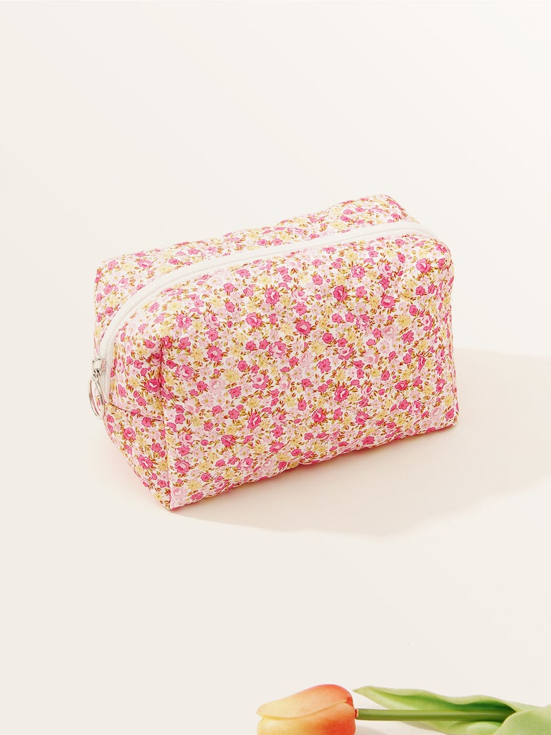 Berger Bag Managed Cotton Travel Storage Cosmetic Bag Floral Girl'S Portable Quilted Cotton Bag - Image 1